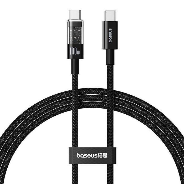 Cable Baseus Gem De Carga Rápida Usb C A Usb C 1 M 100 W Negro