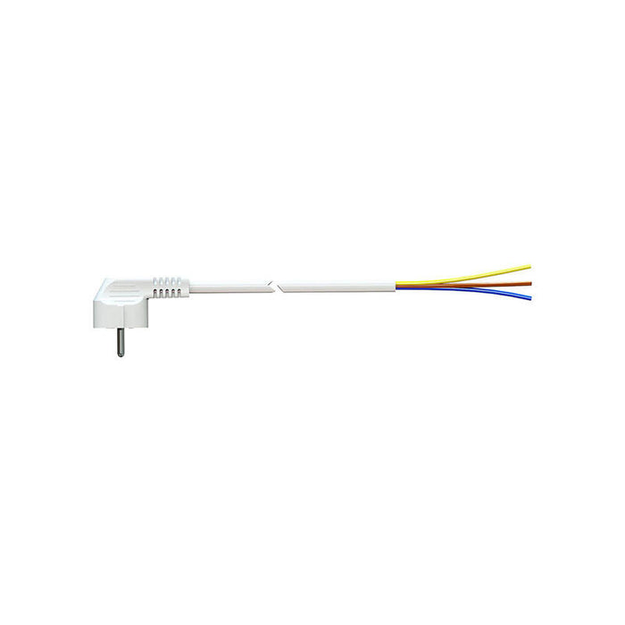 Cable Con Clavija Schuko 2m 3x1.5mm 4,8mm 16a 250v T/Tl Blanco. Solera 7000/2.