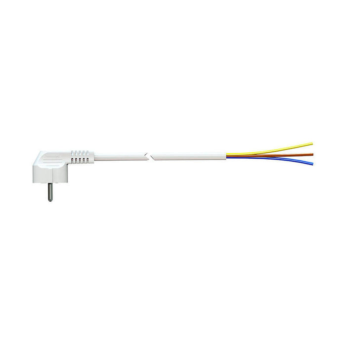 Cable Con Clavija Schuko 3m 3x1.5mm 4,8mm 16a 250v T/Tl Blanco. Solera 7000/3.