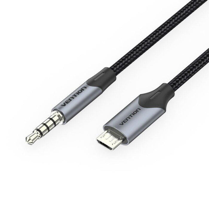 Cable Conversor Estéreo Vention Bdgbf Microusb Macho Jack 3.5 Macho 1m Negro