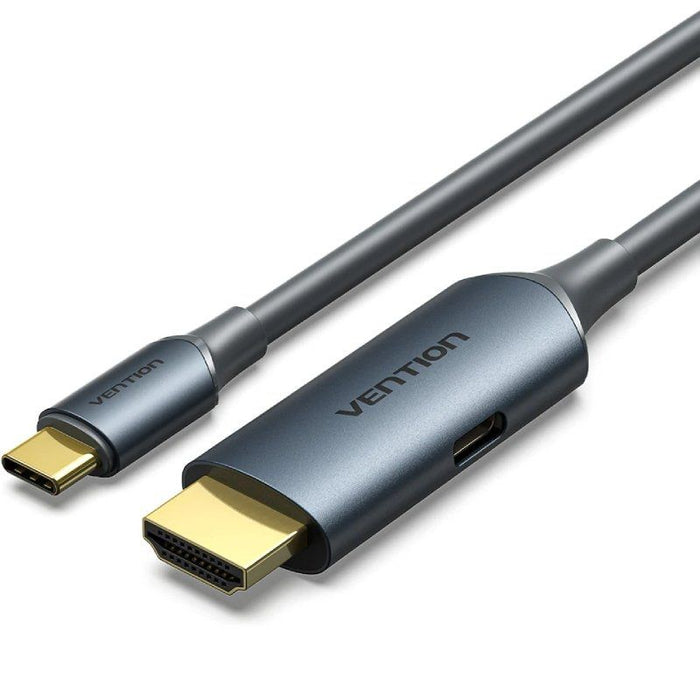 Cable Conversor Hdmi 2.0 4k Vention Ablhg Usb Tipo-C Macho Hdmi Macho Usb Tipo-C Pd 1.5m Gris