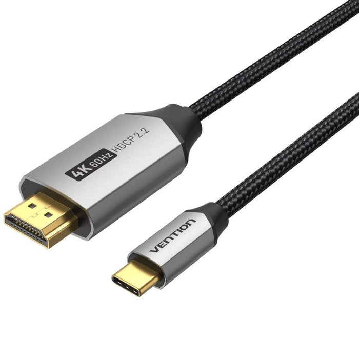 Cable Conversor Hdmi 2.0 4k Vention Crbbf Usb Tipo-C Macho Hdmi Macho 1m Negro