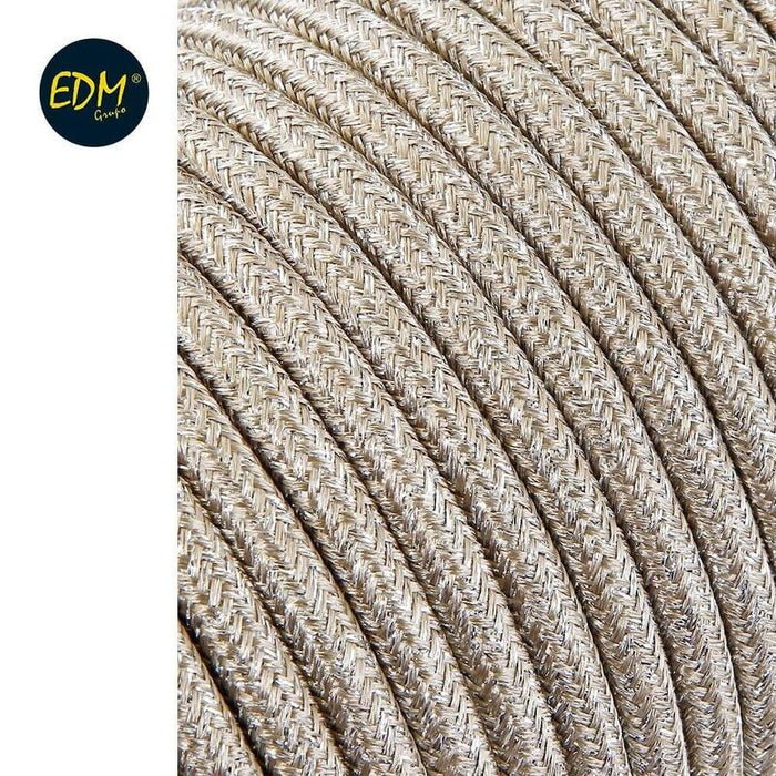 Cable Cordon Tubulaire 2x0,75mm C15 Beige 5m