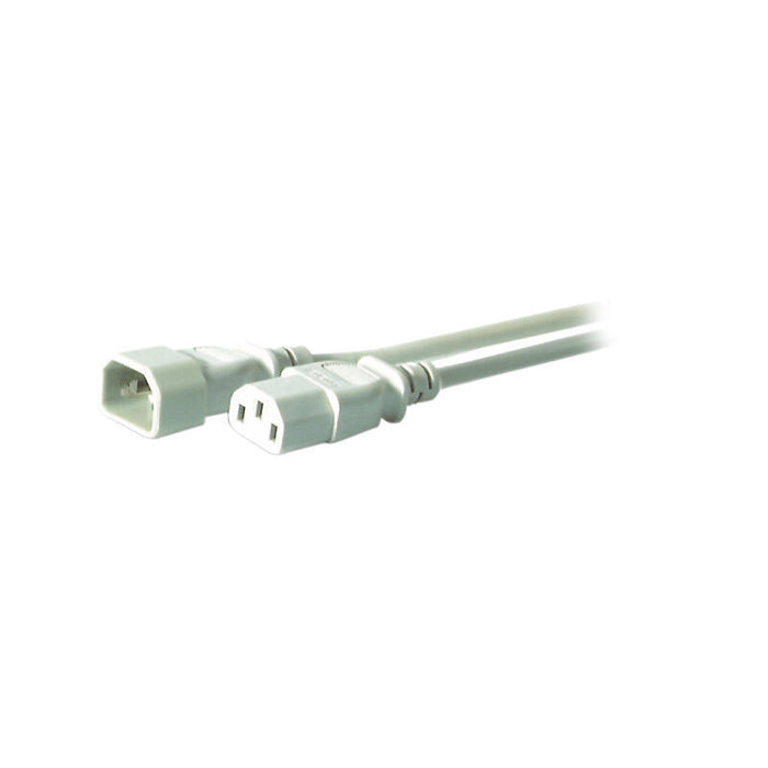 Cable De Alimentación 230v Iec-C13 (Macho) / Iec-C14 (Macho), 3 M, Gris