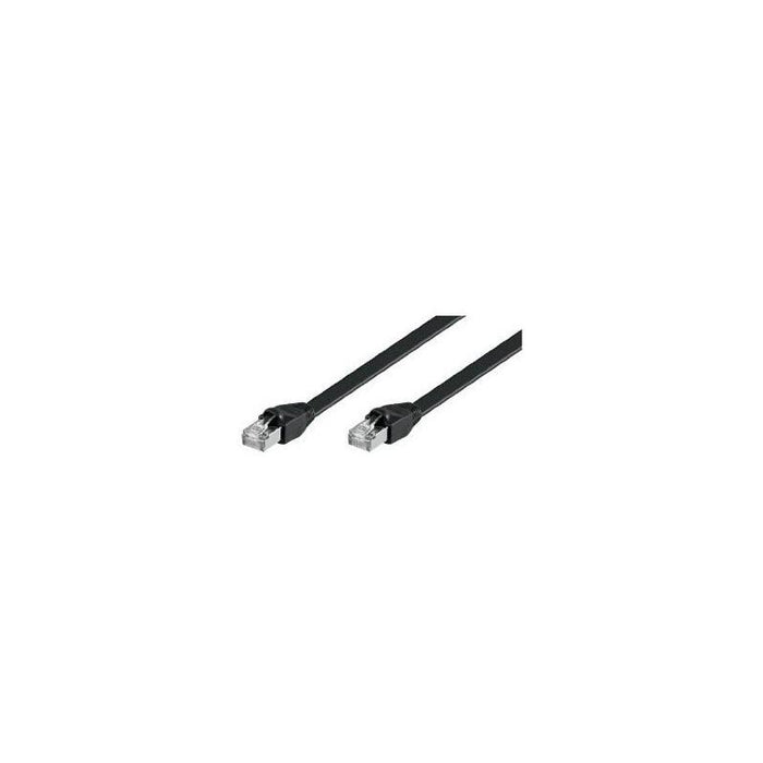 Cable De Conexión Goobay  Conector Rj45 Cat.6 U/Utp Negro, 5 Metros, Cable Plano