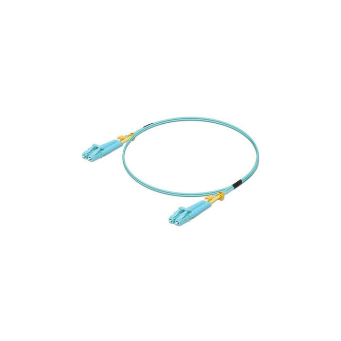 Cable De Fibra Óptica Ubiquiti 10 Gbps Om3 Duplex Lc Turquesa, 2 Metros Uacc-Ofc-Mm-2m