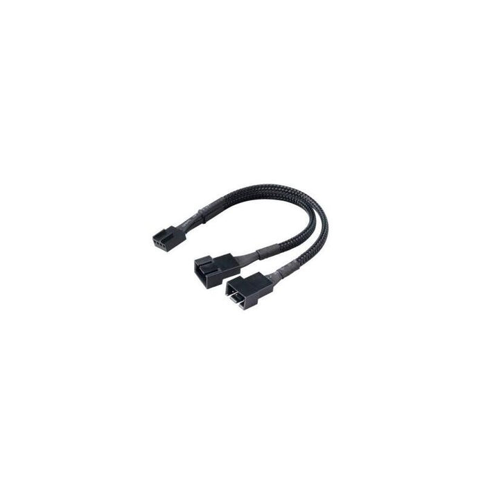 Cable Divisor Pwm 04p Para 2 Ventiladores Negro 15cm