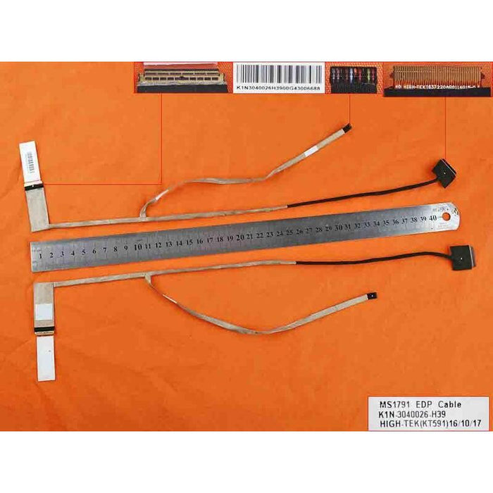 Cable Flex Para Portátil Msi Ge72 Pe70 Gt72s 1791 30pin Edp K1n-3040026-H39