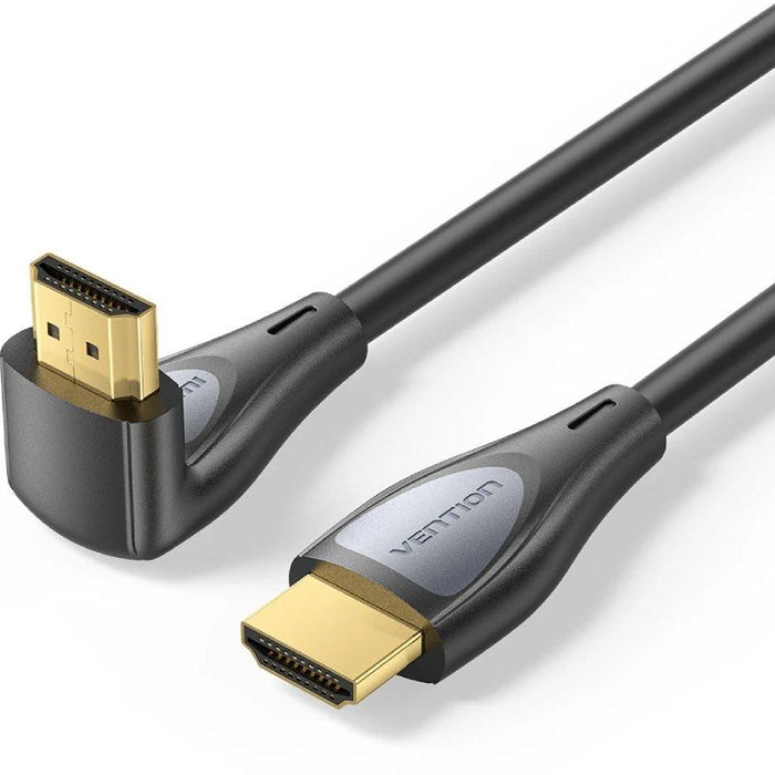 Cable Hdmi 2.0 4k Acodado Vention Alqbh Hdmi Macho Hdmi Macho 2m Negro