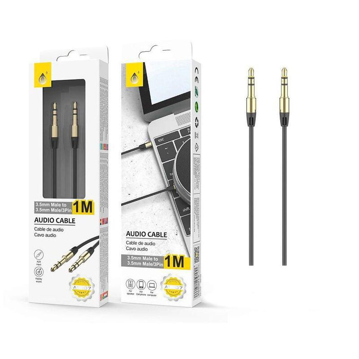 Cable Jc Au107 Negro Jack 3.5mm (M) A Jack 3.5 (M) 1m