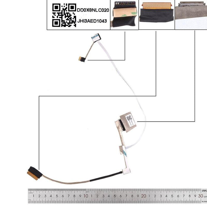 Cable Lcd Led Hp Probook 450 G7, 455 G7. Dd0x8nlc000, Dd0x8nlc010, Dd0x8nlc020, L91063 001