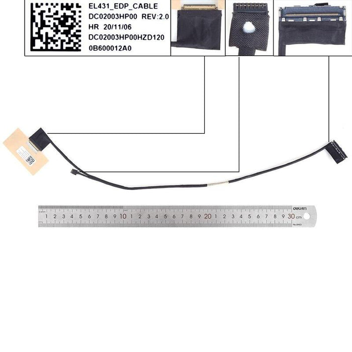 Cable Lcd Led Lenovo Ideapad S340 14iwl 81n7 S340 14iml 81n9 S340 14api 81n8 S340 14iil 81vv 30pin 2019 Dc02003hp00