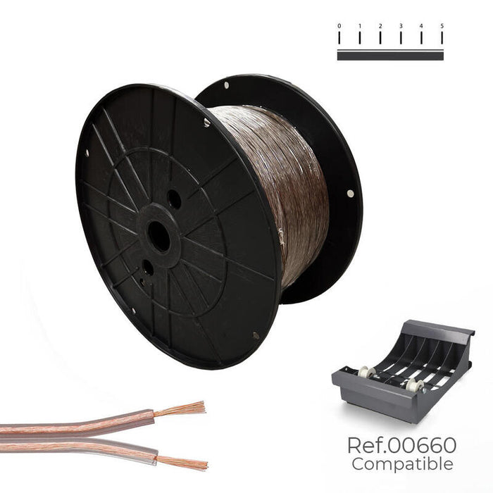 Cable Paralelo 2 X 0,75 Mm² Transparente 500 M. ( Bobina Mediana )