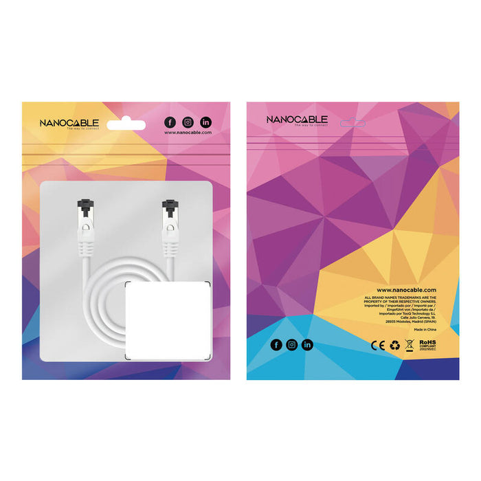 Cable Red Cat.8.1 2ghz Lszh Sstp Awg26 Blanco 0.5m