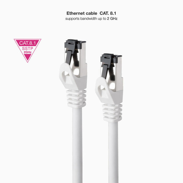 Cable Red Cat.8.1 2ghz Lszh Sstp Awg26 Blanco 2 M