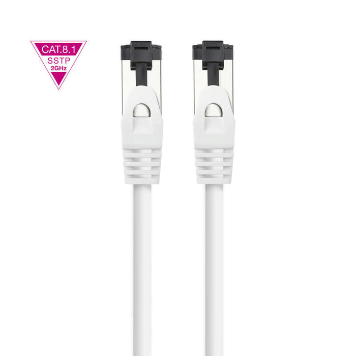 Cable Red Cat.8.1 2ghz Lszh Sstp Awg26 Blanco 30cm