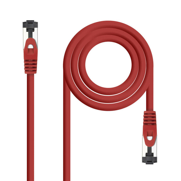 Cable Red Cat.8.1 2ghz Lszh Sstp Awg26 Rojo 25 Cm