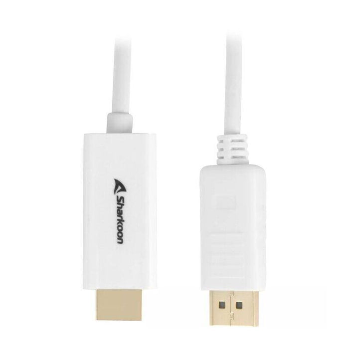 Cable Sharkoon Displayport 1.2 > Hdmi 4k Blanco, 2 Metros