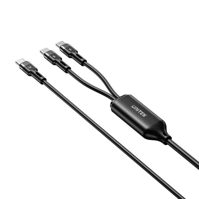 Cable Unitek Usb-C 2 En 1 Pd 100 W Silicona 1,8 M