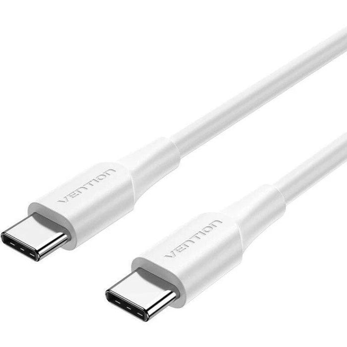 Cable Usb 2.0 Tipo-C 3a Vention Trcwf Usb Tipo-C Macho Usb Tipo-C Macho Hasta 60w 480mbps 1m Blanco