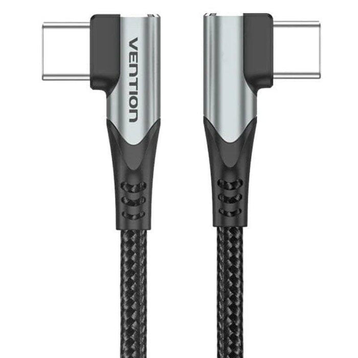 Cable Usb 2.0 Tipo-C 90  Vention Tanhd Usb Tipo-C Macho Usb Tipo-C Macho Hasta 100w 480mbps 50cm Gris