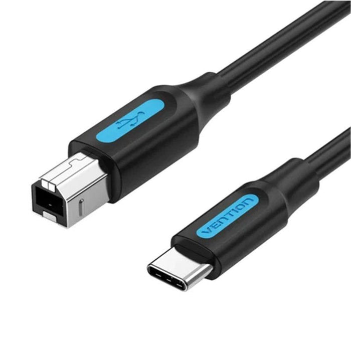 Cable Usb 2.0 Tipo-C Vention Cqubh Usb Tipo-B Macho Usb Tipo-C Macho 480mbps 2m Negro
