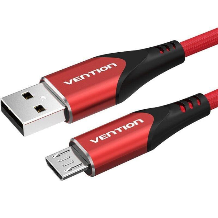 Cable Usb 2.0 Vention Coarg Usb Macho Microusb Macho Hasta 60w 480mbps 1.5m Rojo