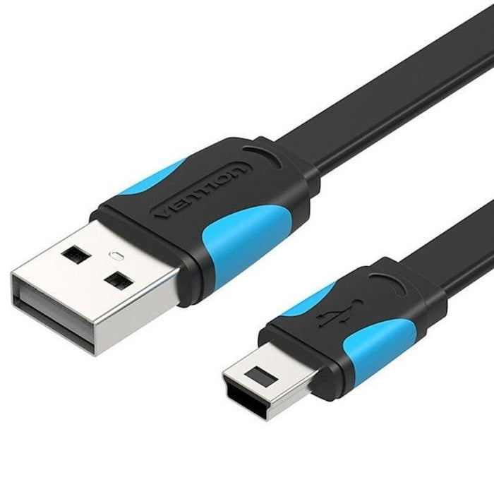 Cable Usb 2.0 Vention Vas-A14-B150 Mini Usb Macho Usb Macho Hasta 10w 480mbps 1.5m Azul Y Negro