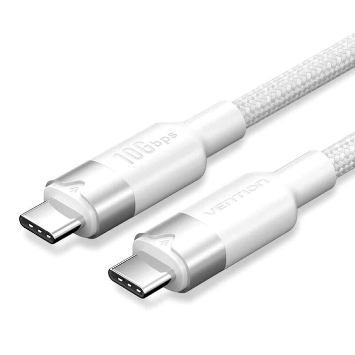 Cable Usb-C Do Usb-C Vention Usb 3.2 5a 10gbps 1m Bialy