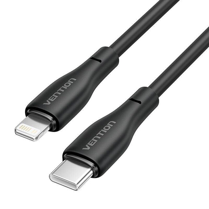 Cable Usb Tipo-C Lightning Vention H28bf Usb Tipo-C Macho Lightning Macho 27w 480mbps 1m Negro