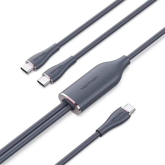 Cable Usb Tipo-C Vention Ctmbg Usb Tipo-C Macho 2 X Usb Tipo-C Macho 1.5m Negro