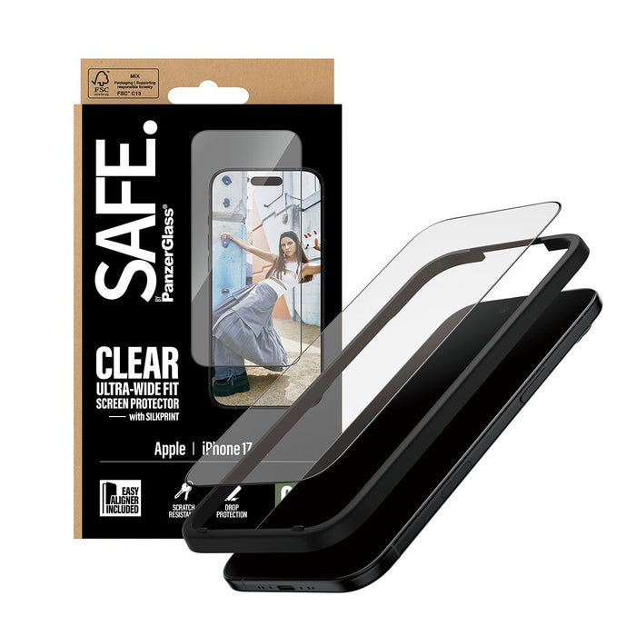 EAN 5715685029691 - PanzerGlass SAFE. by ® Screen Protector w. Black Frame iPhone 17 Air | Ultra-Wide Fit w. EasyAligner Prot imagen 5