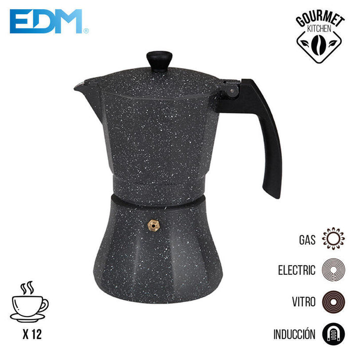 Cafetera De Aluminio 12 Tazas Para Induccion. Edm