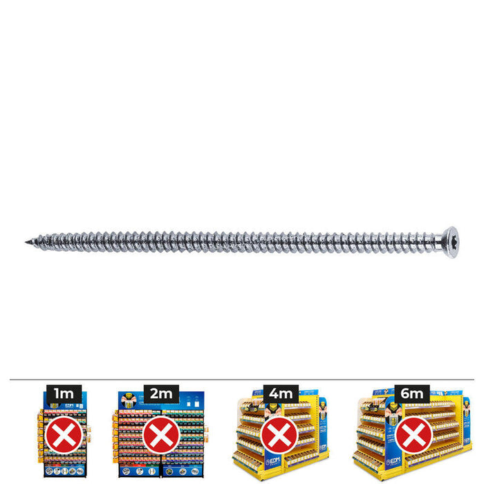 Caja 100 Uds. Tornillo De Premarcos Fbs 7,5-152 Avellanado, Cincado