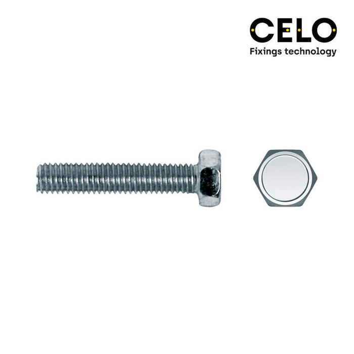 Caja 100 Unid. Tornillo Metrica Hexagonal Din/Ref 933 Ø8x25mm Zincado Celo