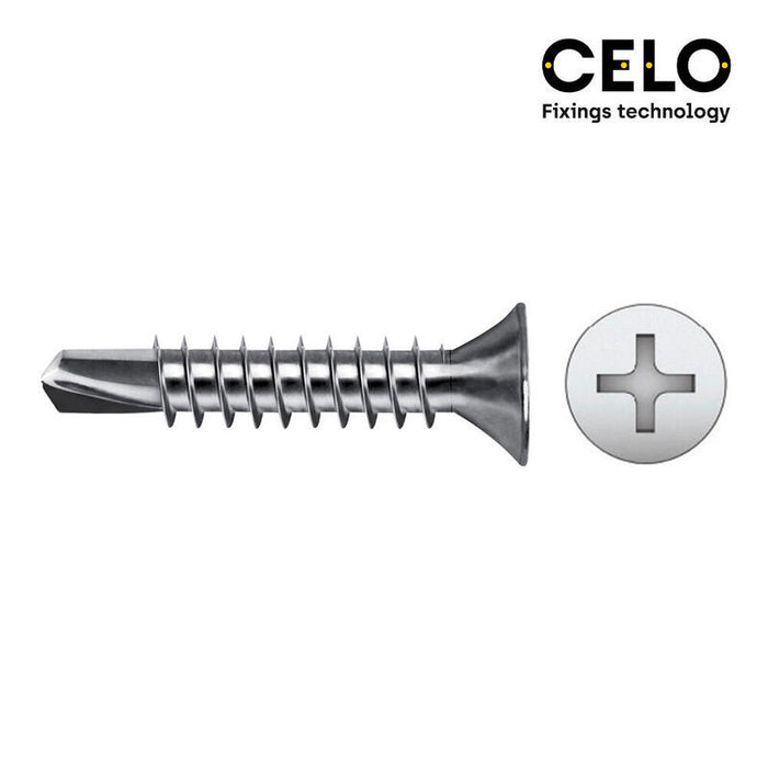 Caja 250 Unid. Punta Broca Avellanada Philips Din/Ref 7504p Ø5,5x38mm Zincado Celo