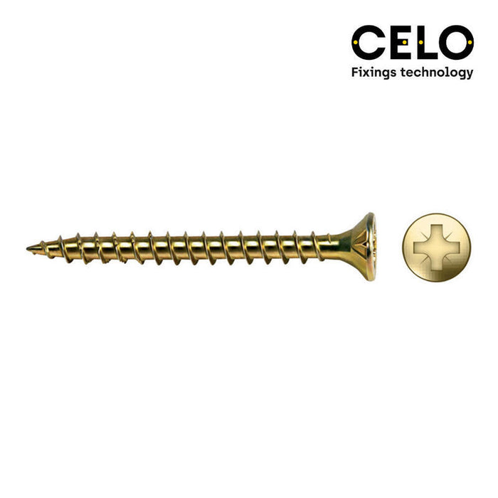 Caja 250 Unid. Tornillo Madera Avellanado Pz Din/Ref Vlox Ø6x50mm Bricomatado+Lubr. Celo