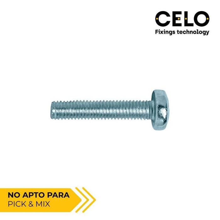 Caja 250 Unid. Tornillo Metrica Alomado Philips Din/Ref 7985 Ø6x20mm Zincado Celo