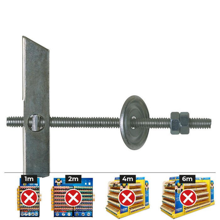 Caja 50 Unid. Basculante Espárrago M5 Con Arandela Y Tuerca