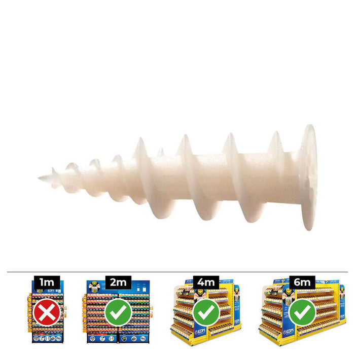 Caja 50 Unid. Taco Nylon Carton Yeso Ref. Gkd Celo