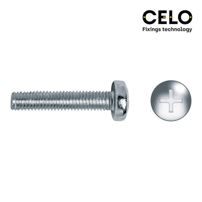 Caja 500 Unid. Tornillo Metrica Alomado Philips Din/Ref 7985 Ø4x20mm Zincado Celo