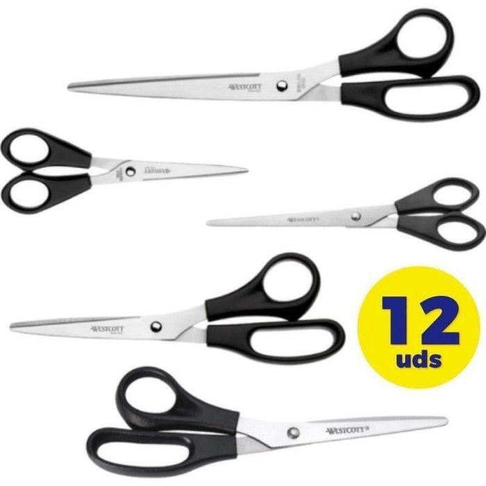 Caja De 12 Unidades De Tijeras De Oficina Grafoplás Westcott 73231181 Negras