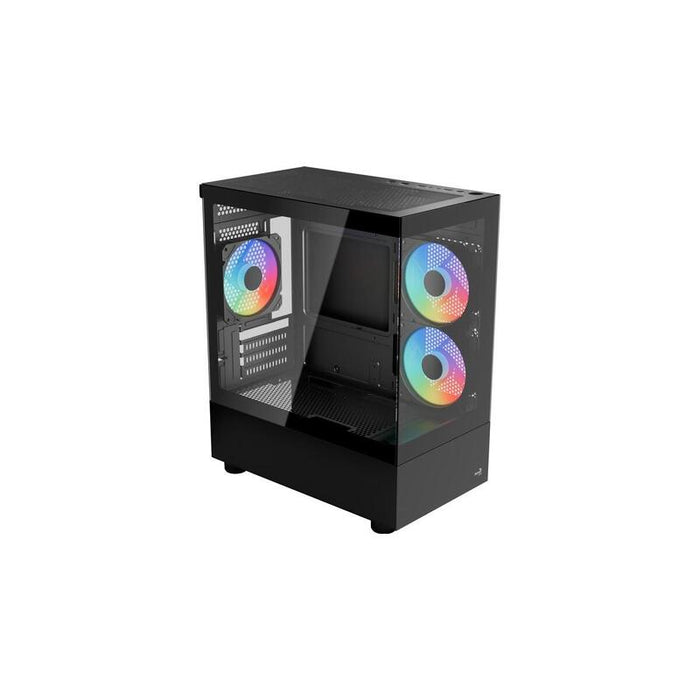 Caja Pc Aerocool Viewport Mini V2 Argb  Vidrio Templado X 2 Accm-Es09133.11 Negra
