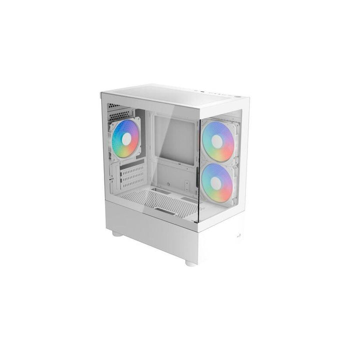 Caja Pc Aerocool Viewport Mini V2 Argb  Vidrio Templado X 2 Accm-Es09133.21 Blanca