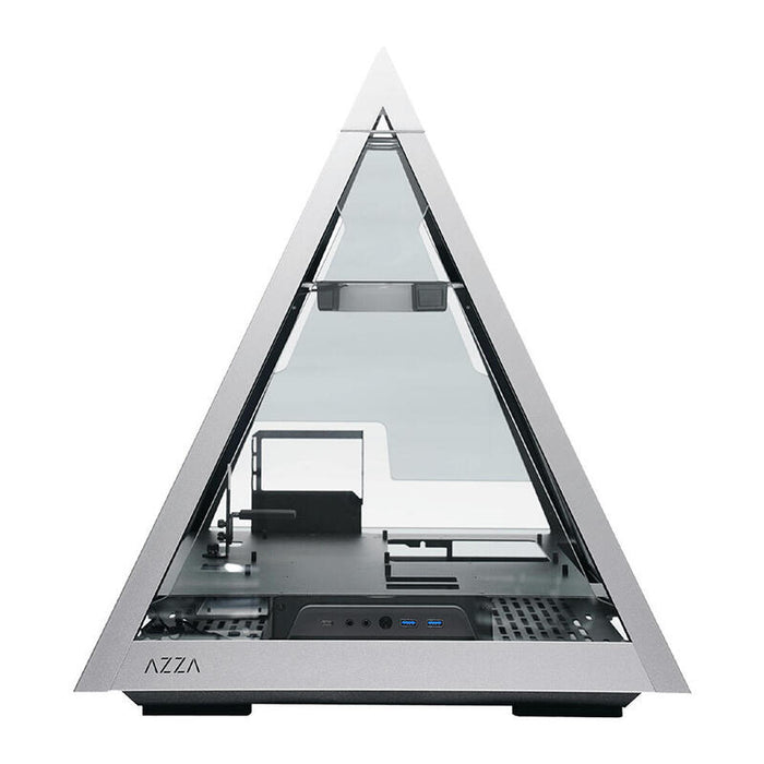 Caja Pc Azza Pyramid 804l Gris / Transparente