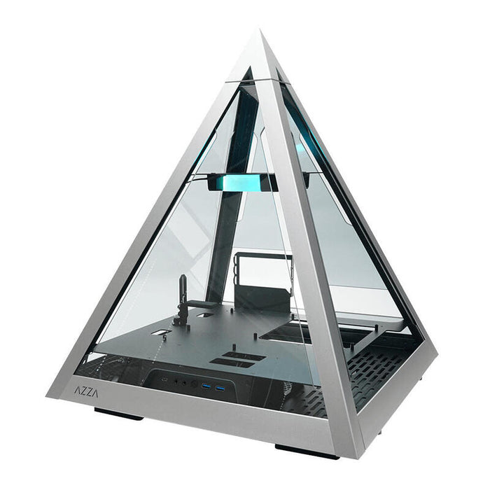 Caja Pc Azza Pyramid 804l Gris / Transparente
