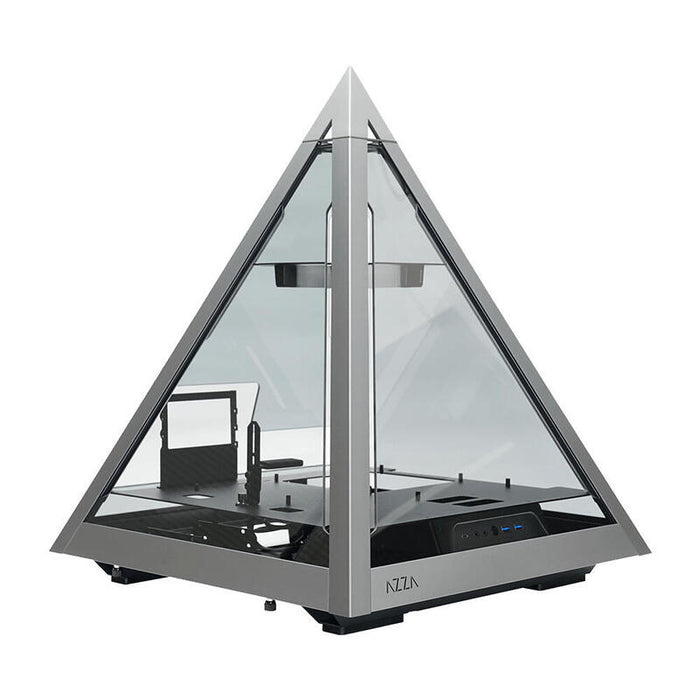 Caja Pc Azza Pyramid 804l Gris / Transparente