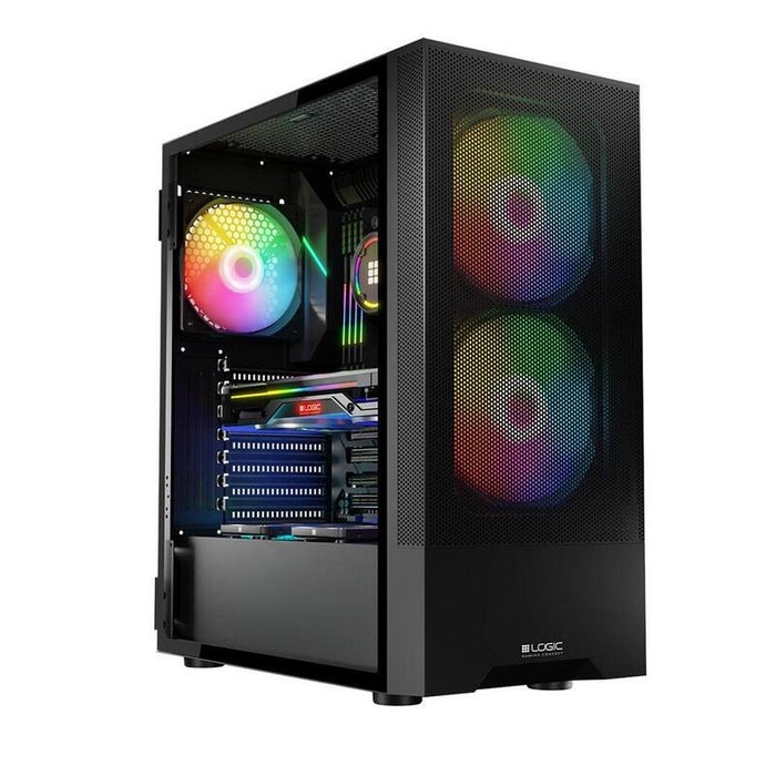 Caja  Pc Logic Arya  Argb Minidi  Usb 3.0 Negro