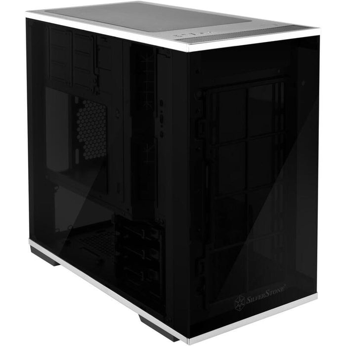 Caja Pc Silverstone Sst-Ld01b Lucid Mini Tower Micro Atx, Tempered Glass