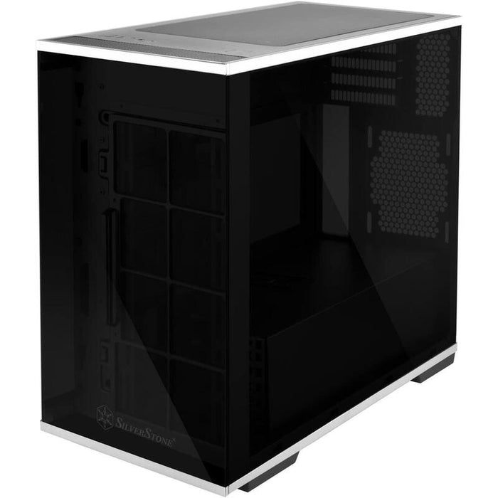 Caja Pc Silverstone Sst-Ld01b Lucid Mini Tower Micro Atx, Tempered Glass